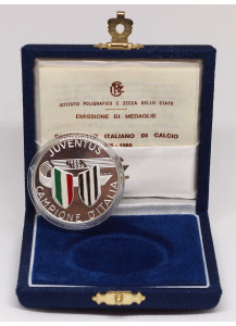 1986 - Medaglia argento Juventus Campione d'Italia scudetti Smaltati